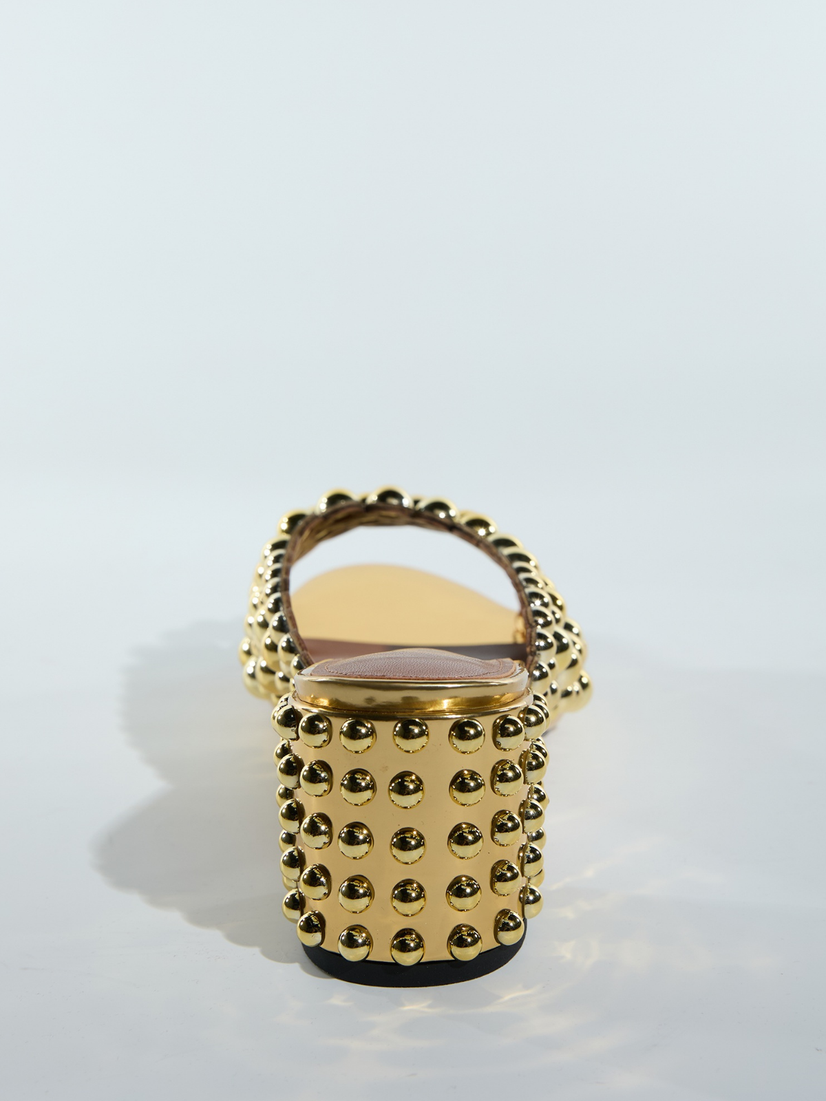 Lolek Bead Metallic Sandals