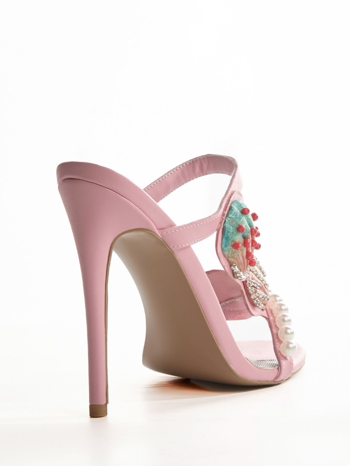 Lokesh Shell Pearl Leopard Sandals