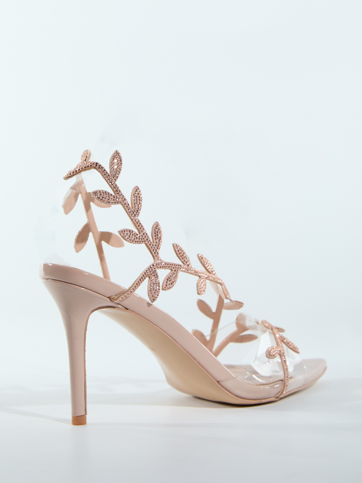 Lorana Leaf Rhinestone Sandals In Gold