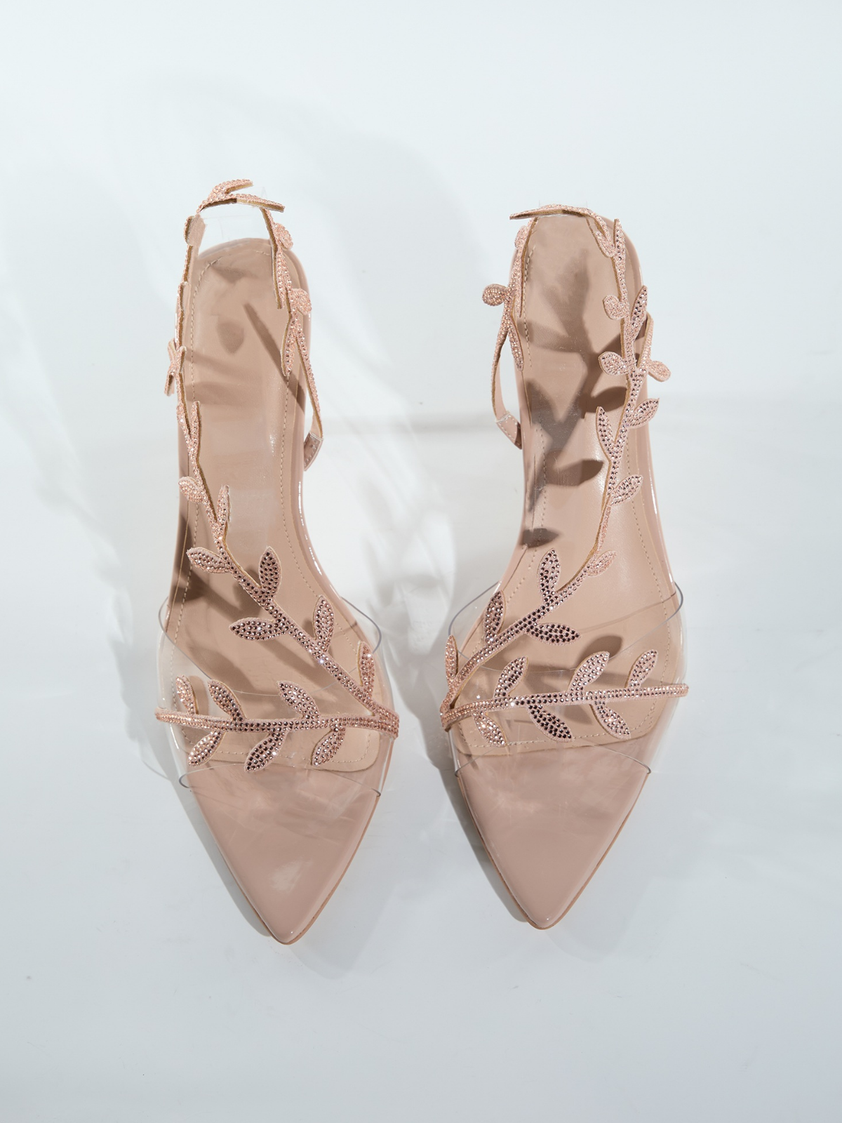 Lorana Leaf Rhinestone Sandals In Gold