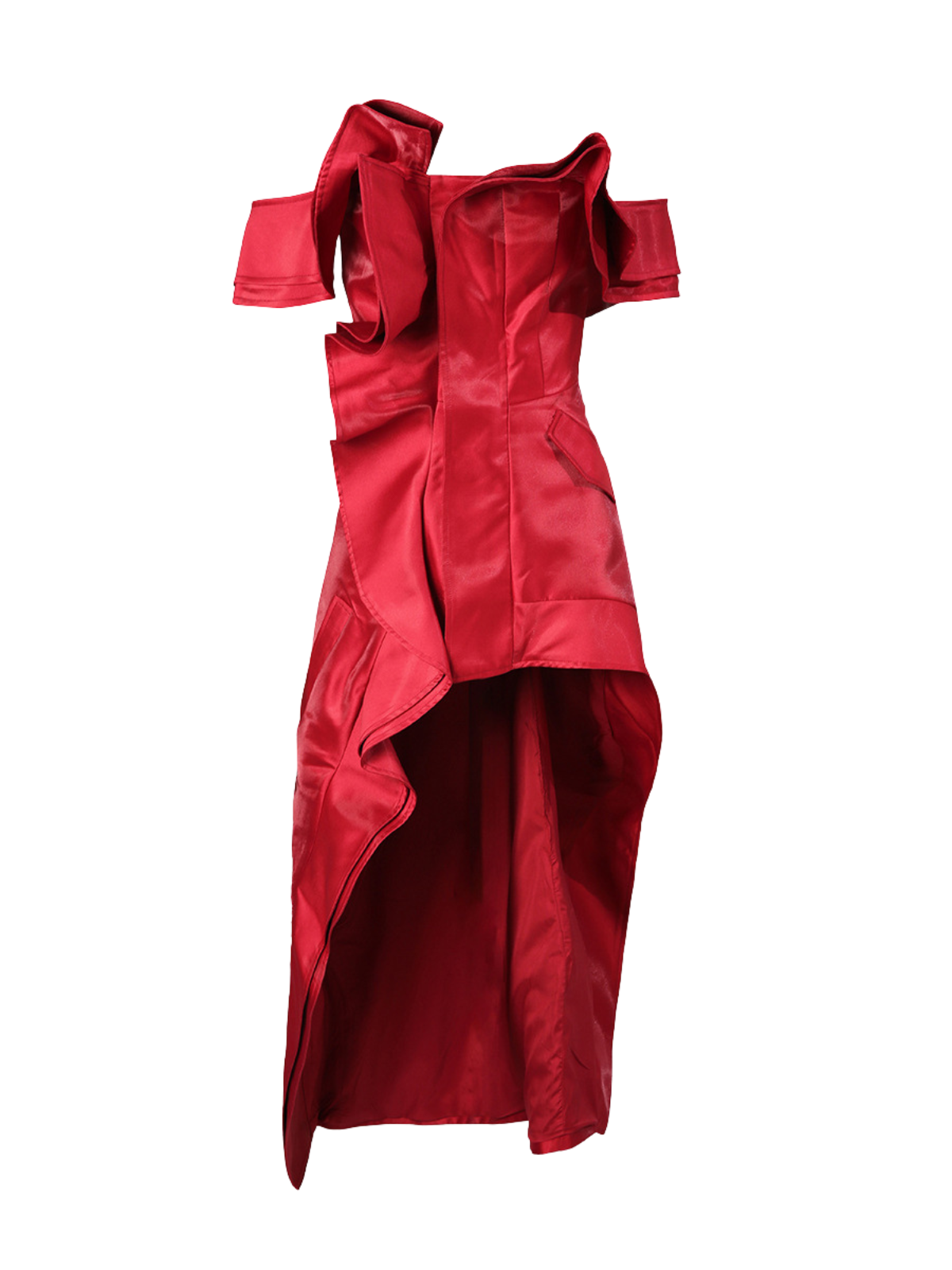 Umbra Off Shoulder Asymmetric Midi Dress