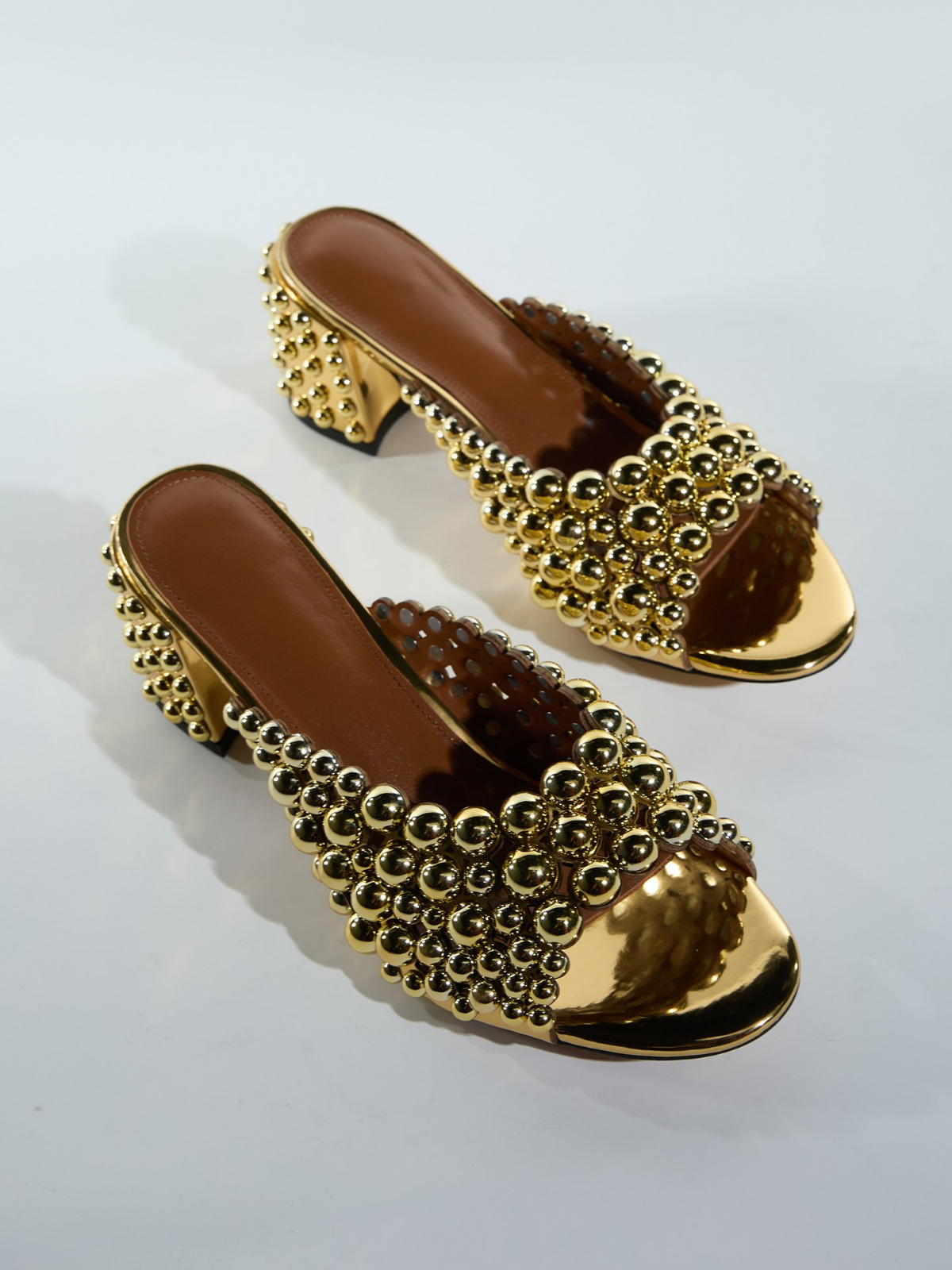 Lolek Bead Metallic Sandals